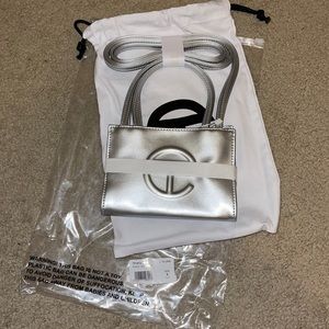 telfar silver small bag